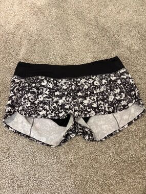 lululemon athletica Black Zippered Waistband Shorts